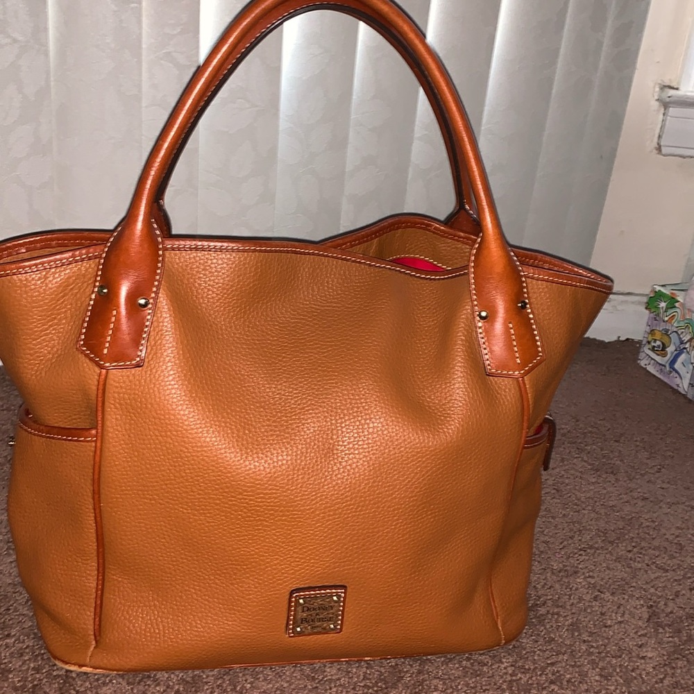 Dooney & Bourke Brown Pebble Leather Kristen Tote